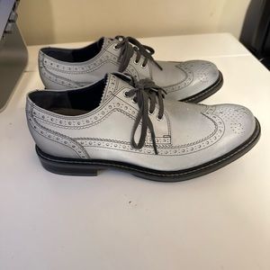 Men’s Cole Haan Silver Reflective 3M Oxford Wingtips Size 7.5